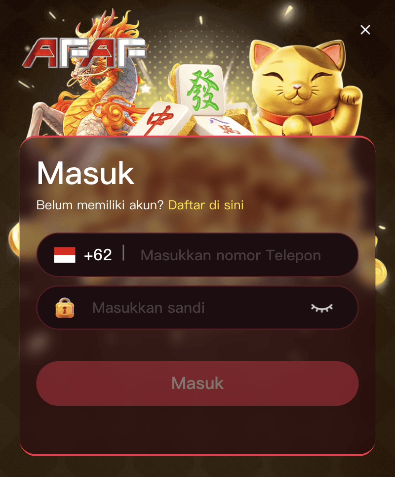 AFAF Login halaman akses akun resmi untuk membuka permainan